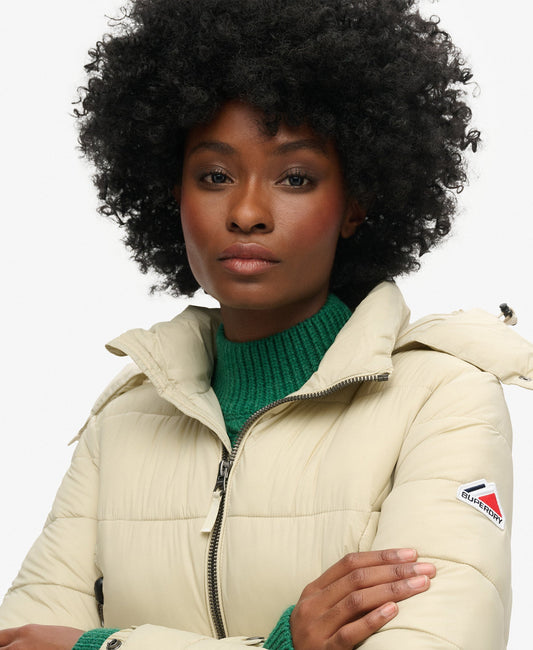 Crop Hooded Fuji | Pelican Beige