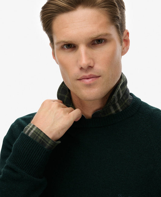 Wool Blend Jumper | Forest Green Marle