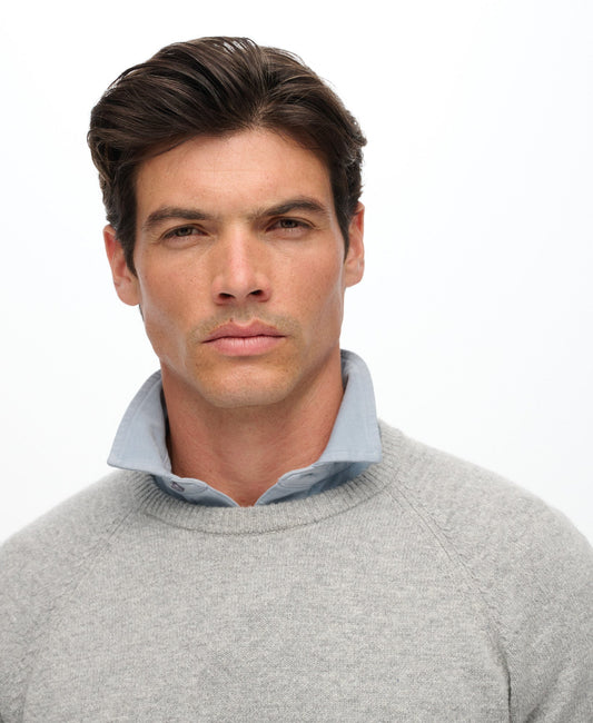 Wool Blend Jumper | Light Grey Marle
