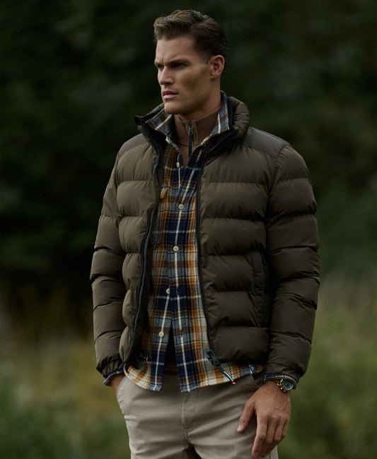 Sports Puffer Jacket | Shooting Olive