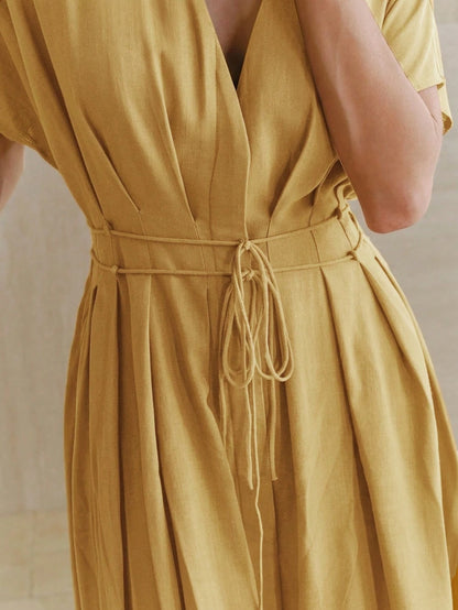 Women's New French Elegant Deep V-Neck  Dress