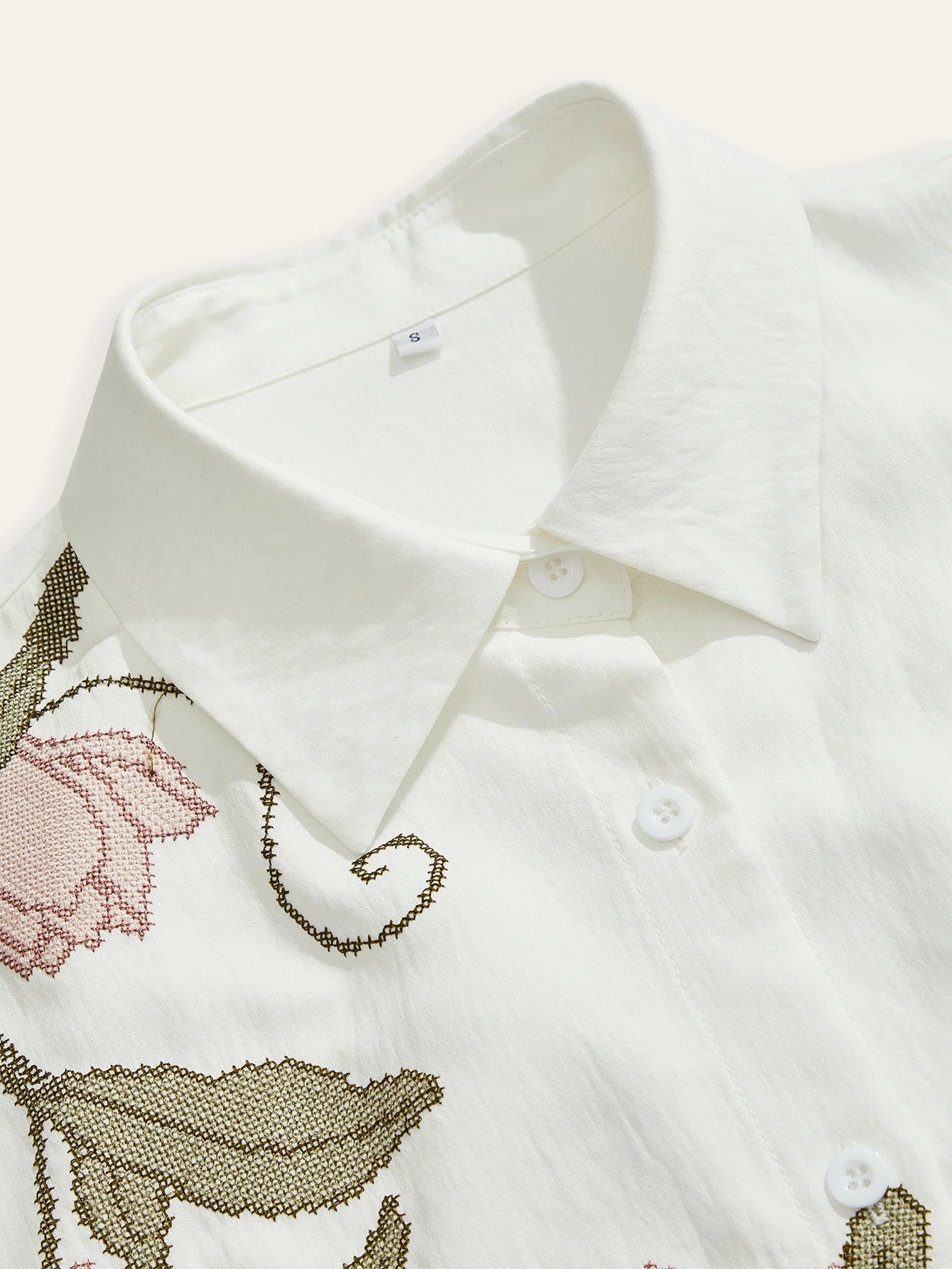 Elegant Embroidered Long Sleeve Casual Blouse For Women