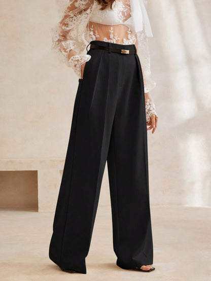Women's Modern Stylish Simple Wide-Leg Suit Pants