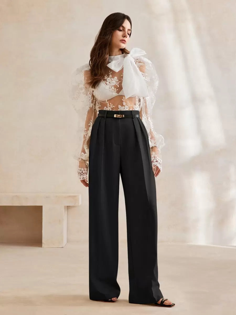 Women's Modern Stylish Simple Wide-Leg Suit Pants