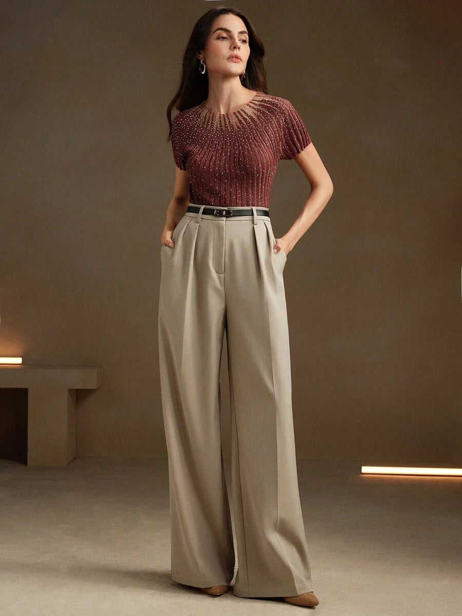 Women's Modern Stylish Simple Wide-Leg Suit Pants