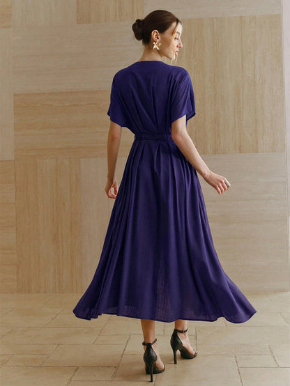 Women's New French Elegant Deep V-Neck  Dress