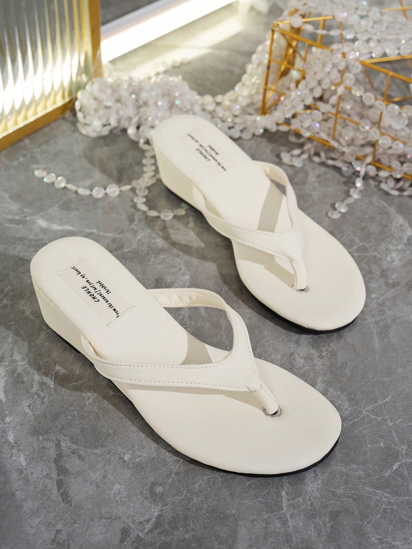 Women's Wedge Platform Thong Sandals