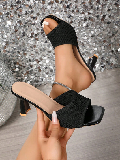 Women's Mid-Heel Slide Sandals