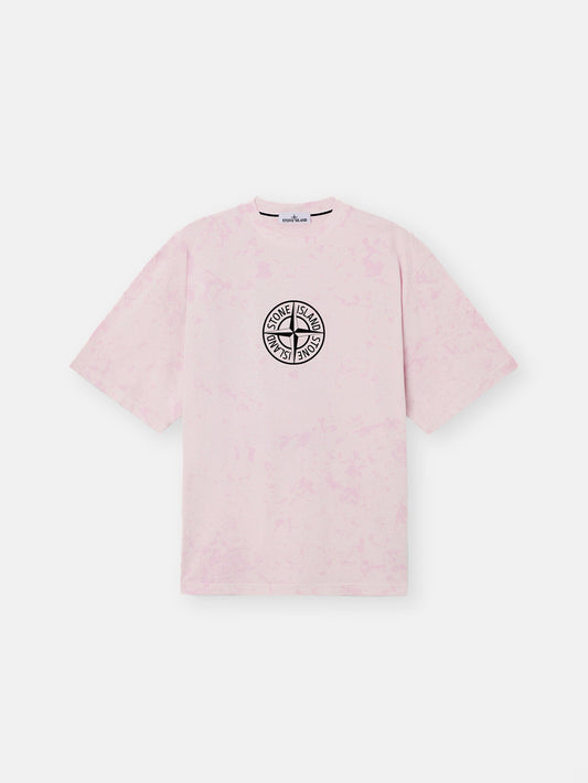 2100021 COMBED ORGANIC COTTON JERSEY 'PAINTBALL' TREATMENT