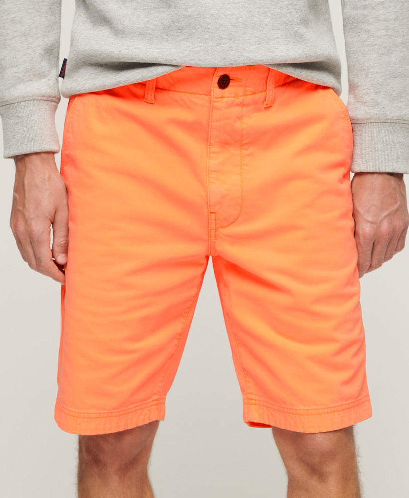 Officer Slim Fit Chino Shorts | Peach