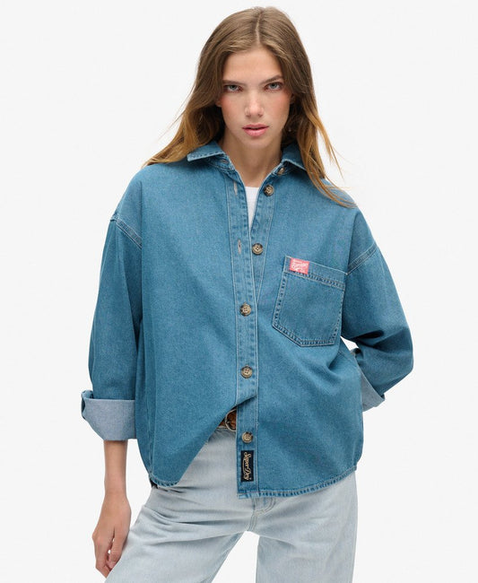 Denim Overshirt | Vintage Blue Wash