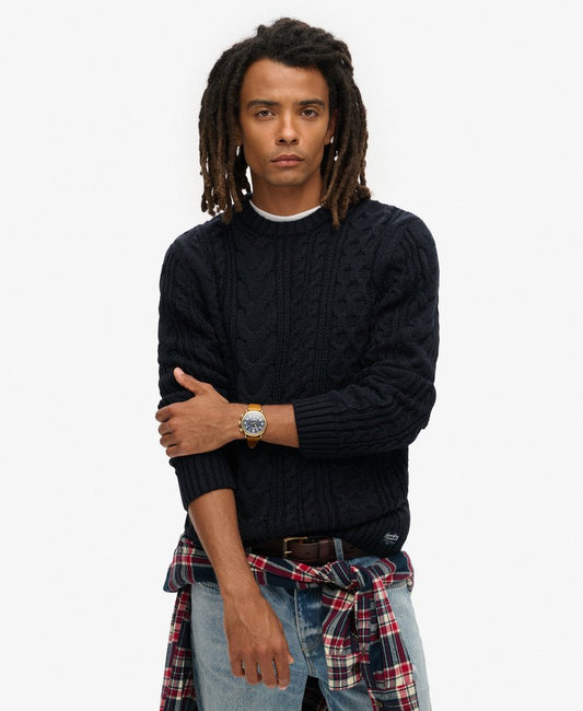 Jacob Cable Jumper | Eclipse Navy