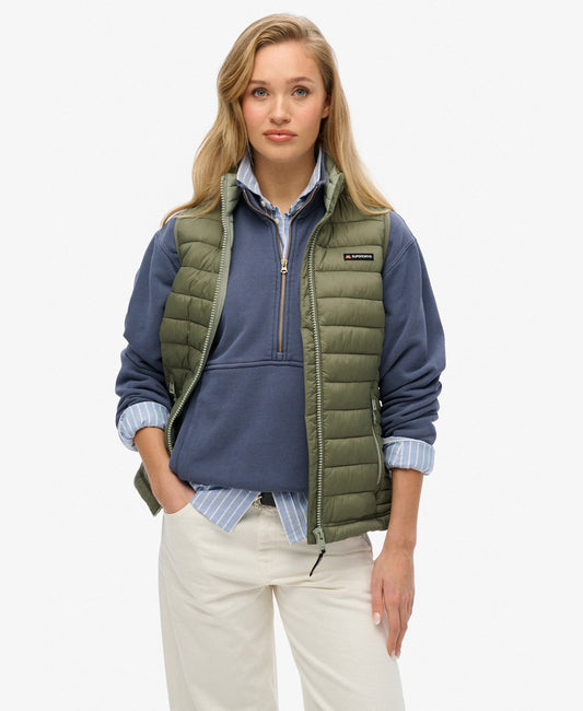 Fuji Lite Padded Slim Fit Gilet | Dusty Olive Green