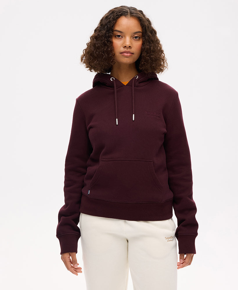 Essential Logo Hoodie | Rich Deep Burgundy