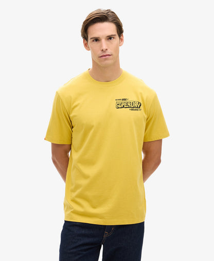Movie Graphic Chest Tee | Oil Yellow
