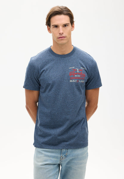 Vintage Workwear Graphic Tee | Blue Grit