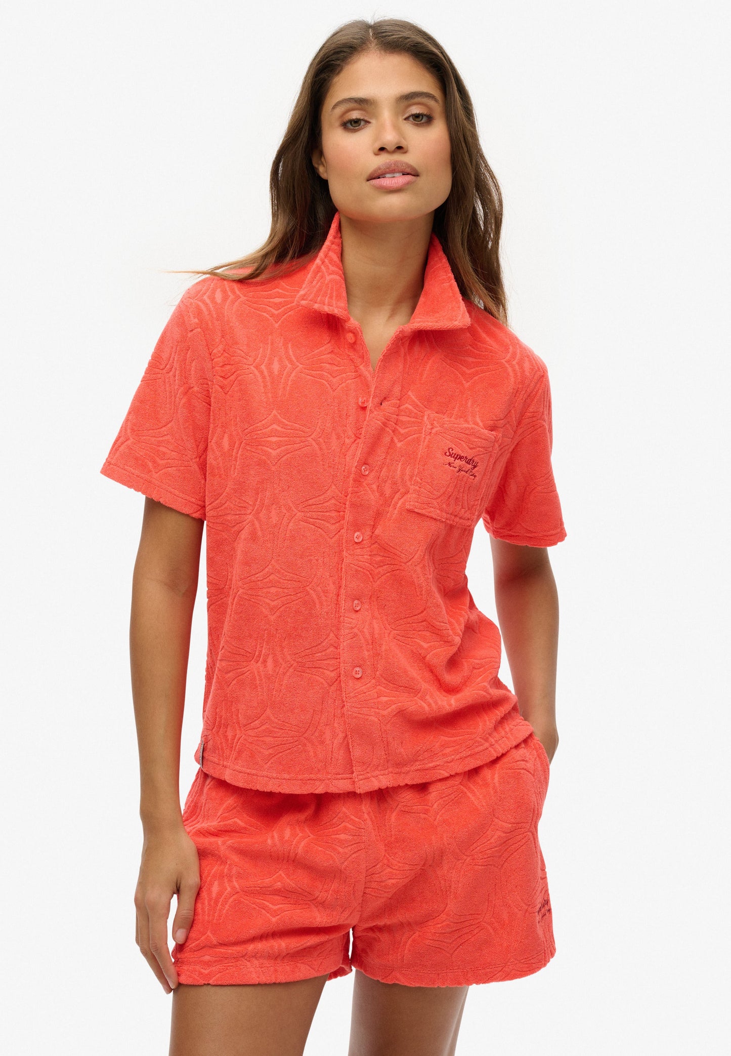 Country Club Towelling Shirt | Pastelline Coral