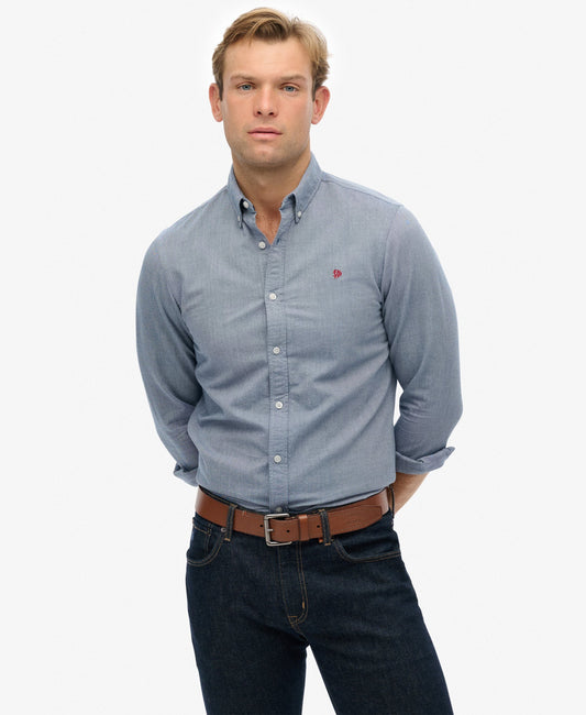 Classic Oxford Long Sleeve Shirt | Azure Blue Chambray Oxford