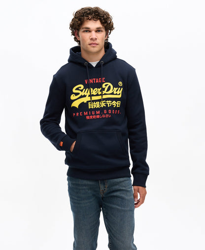 Vintage Logo Relaxed Hoodie | Deep Navy