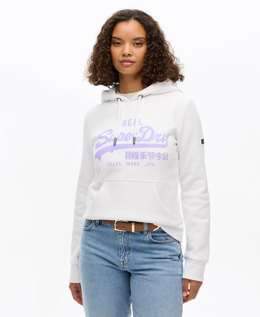 Vintage Logo Relaxed Hoodie | Optic/Purple