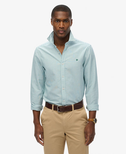 Classic Oxford Long Sleeve Shirt | Peppermint Chalk Stripe