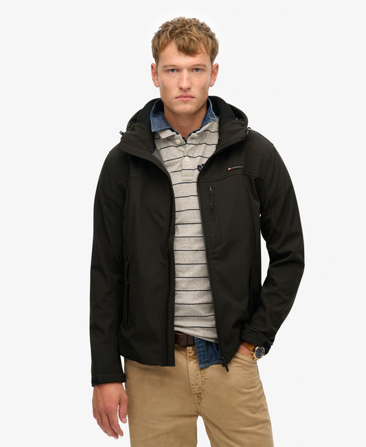 Hooded Soft Shell Trekker Jacket | Black