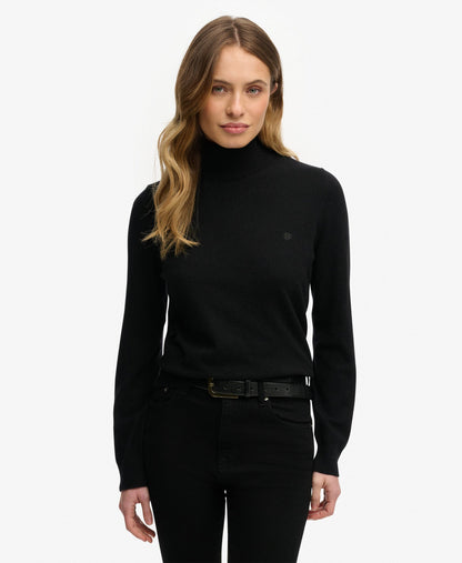 Classic Turtle Neck Slim Fit Jumper | Black