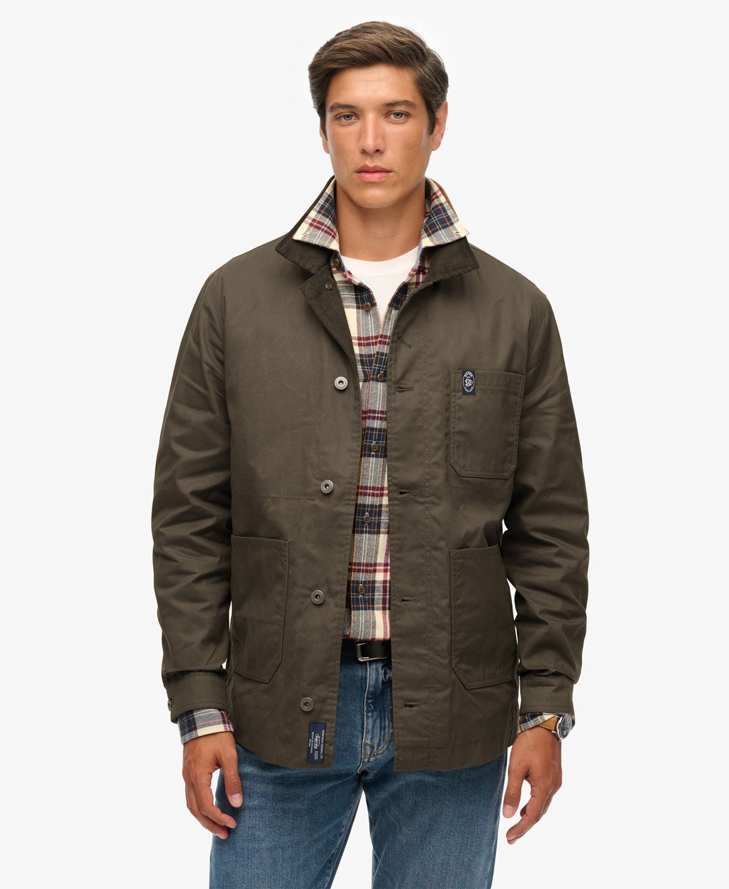 Merchant Waxed Worker Jacket | Chive Green