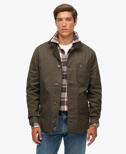 Merchant Waxed Worker Jacket | Chive Green
