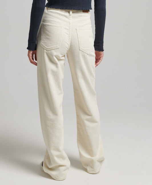 Vintage Wide Leg Cord Pants | Riff White 30