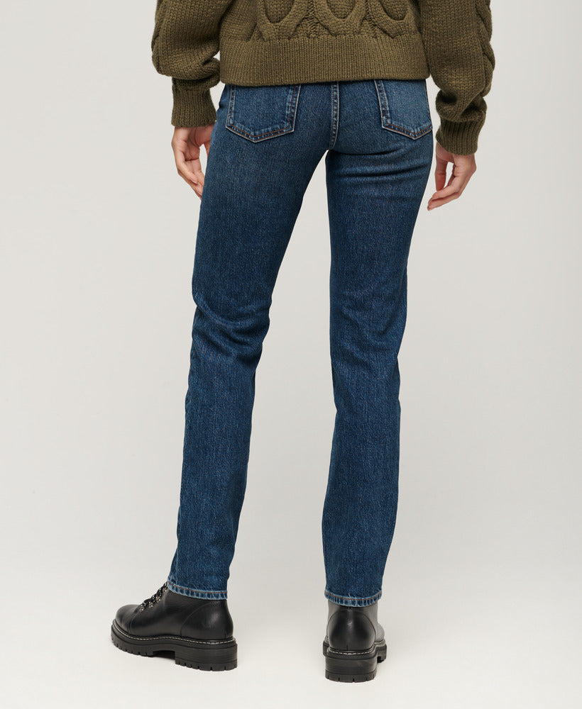 Organic Cotton Mid Rise Slim Jeans | Valley Blue 30