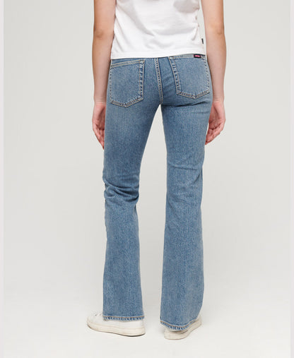 Organic Cotton Mid Rise Slim Flare Jeans | Dark Indigo Aged 30