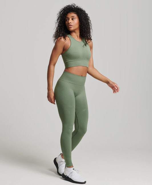 Core Seamless 7/8 Tight | Laurel Khaki