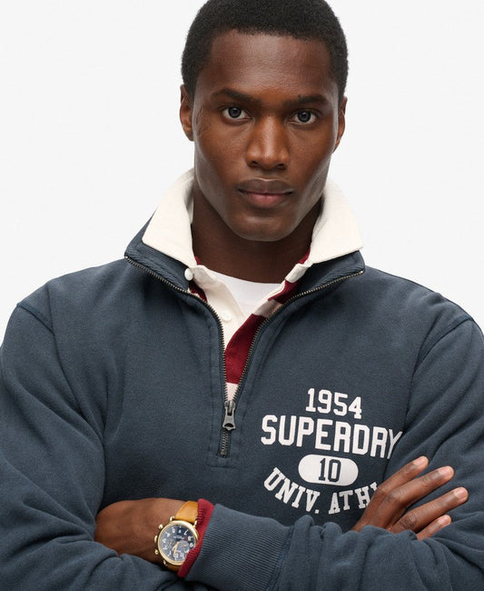 Track &amp; Field Graphic Half Zip | Eclipse Navy