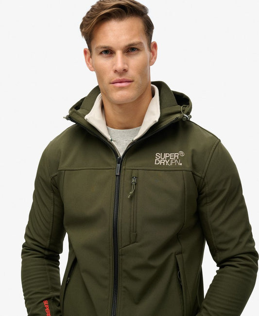 Hooded Soft Shell Trekker Jacket | Army Khaki