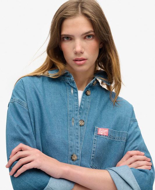 Denim Overshirt | Vintage Blue Wash