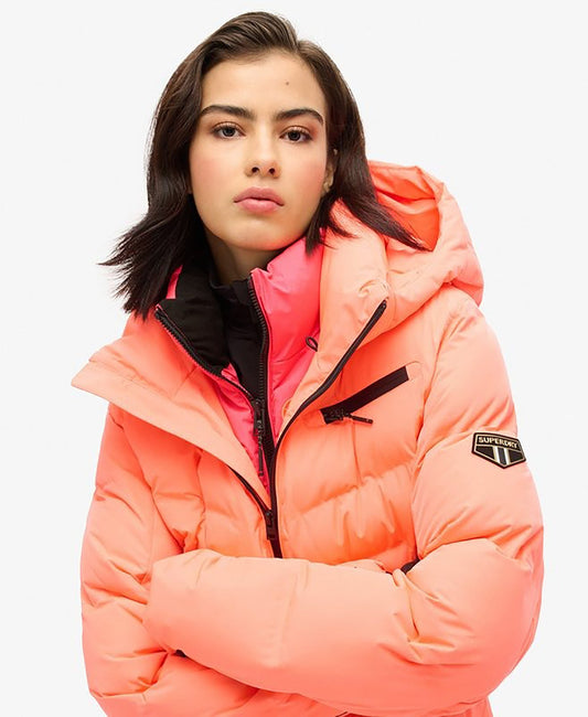 Ski Luxe Puffer Slim Fit Jacket | Pastelline Coral