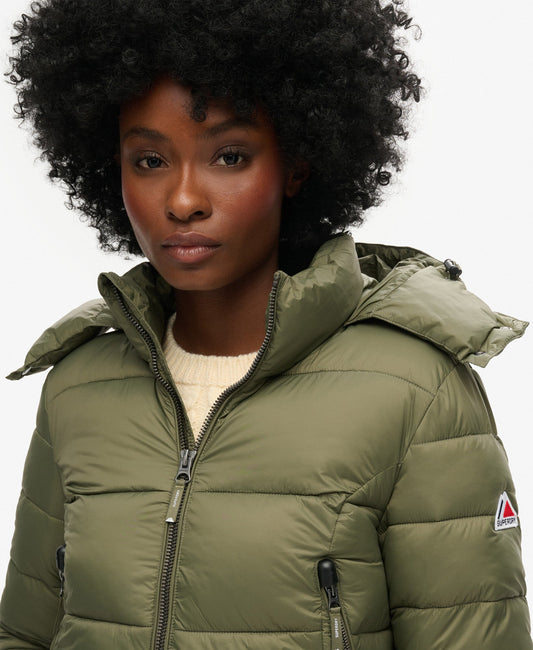 Crop Hooded Fuji | Dusty Olive Green