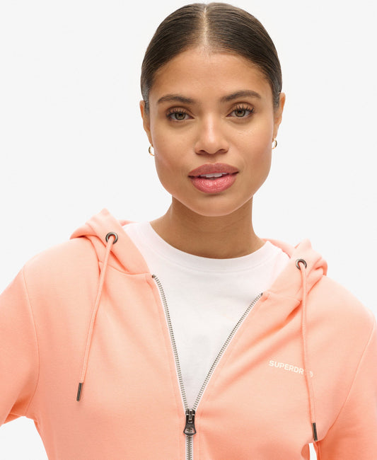 Plain Ziphood | Peach Amber Pink
