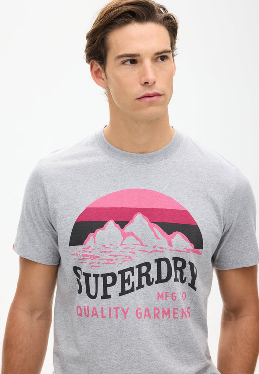 Outdoors Graphic Tee | Light Grey Grit