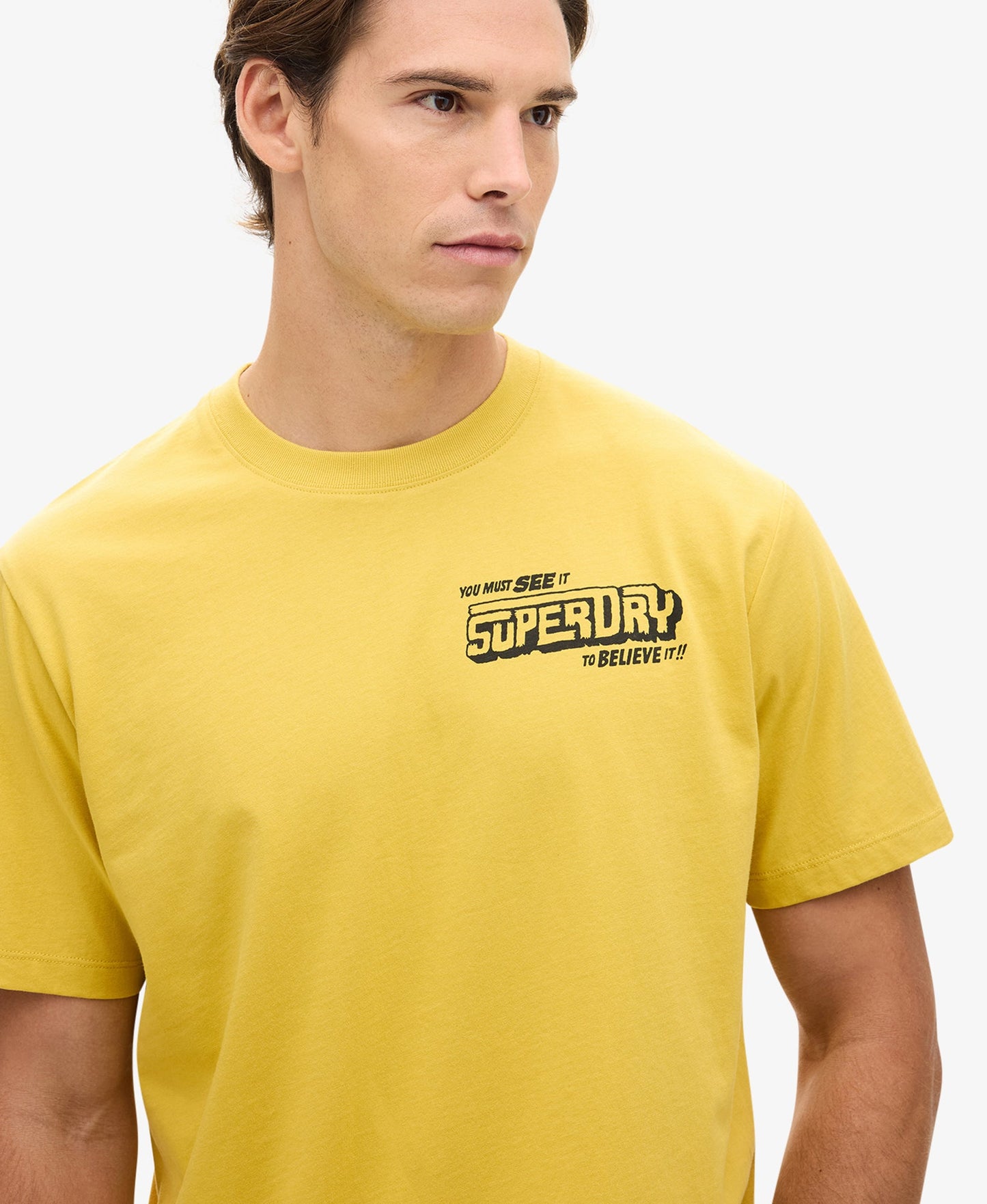 Movie Graphic Chest Tee | Oil Yellow