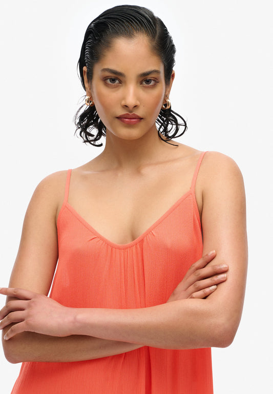 Cami Maxi Dress | Hot Coral