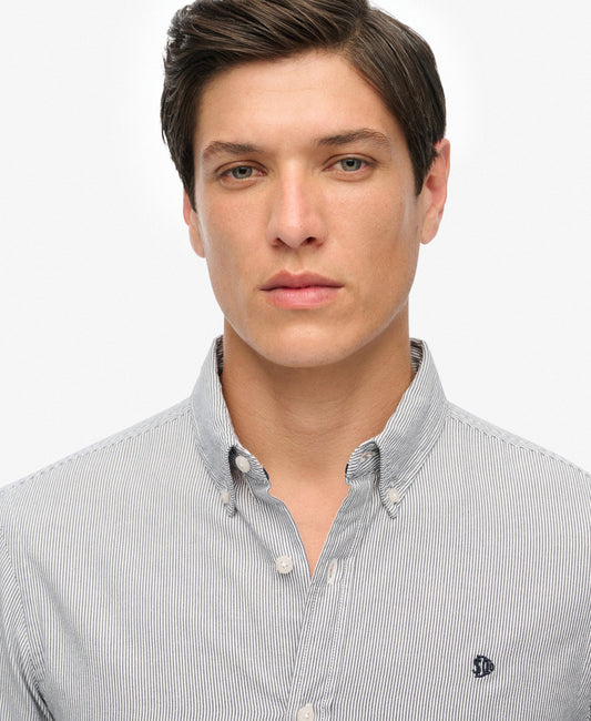Classic Oxford Long Sleeve Shirt | Needle Ticking Stripe