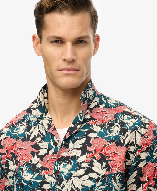 Merchant Hawaiian Shirt | Karashishi Navy