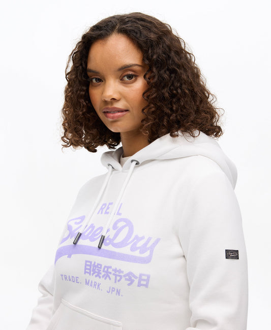 Vintage Logo Relaxed Hoodie | Optic/Purple