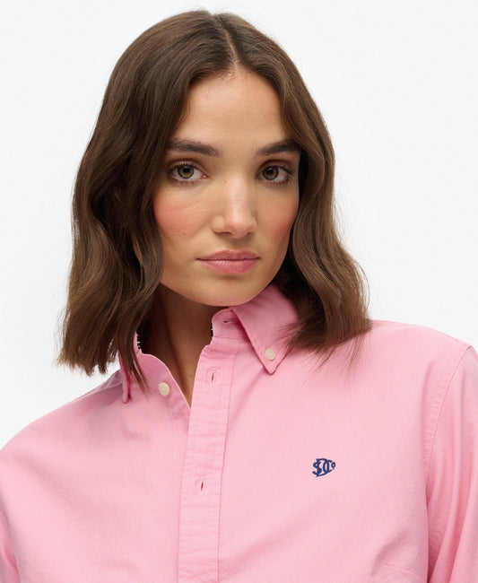 Slim Oxford Long Sleeve Shirt | Punch Pink