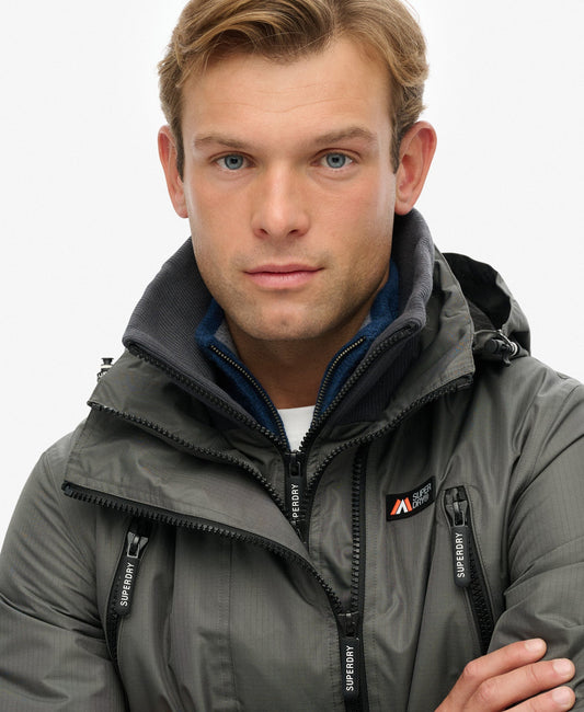 Hooded Mountain Windbreaker Slim Fit Jacket | Dark Dull Charcoal