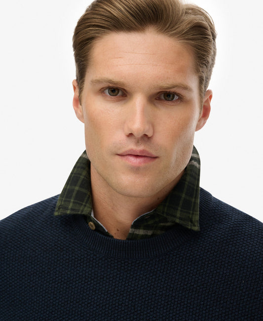 Light Weight Cotton Texture Jumper | Eclipse Navy Twist