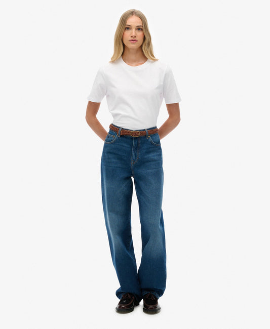 High Rise Wide Leg Jean | Deep Indigo Denim 30