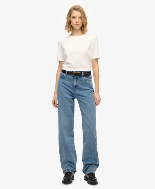 High Rise Wide Leg Jean | Mid Indigo Denim 30